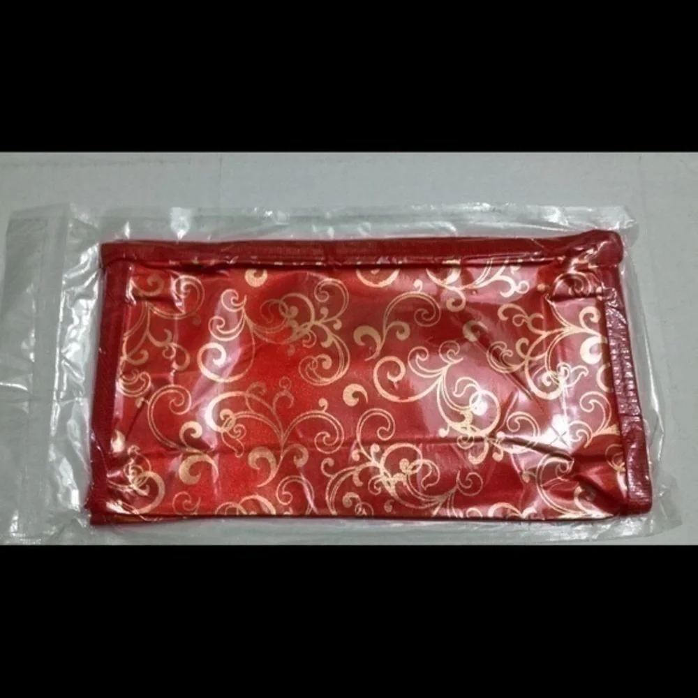 ☄Vintage Golden Scroll Print Zipper Pouch